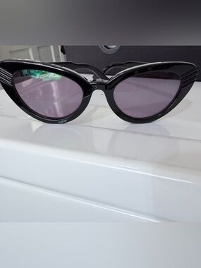 Rare Ahlem Black Frame Women's Sunglasses with cateye shape